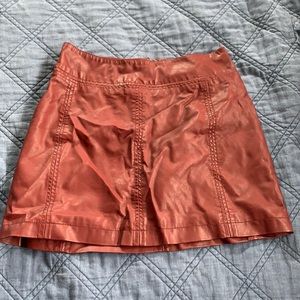 Free People Faux Leather Skirt